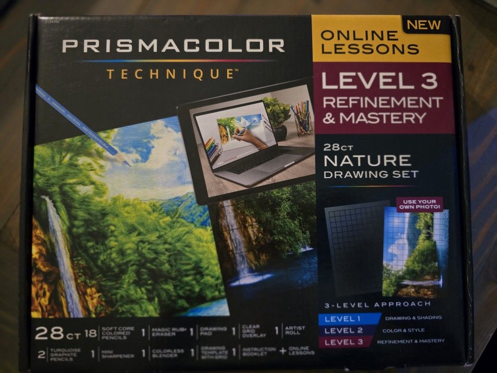 Prismacolor Technique, Art Supplies and Digital Art Lessons, Nature Drawing Set, Level 3, Learn to Draw with Colored Pencils, and More