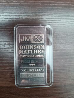10 oz Silver Johnson Matthey Bar