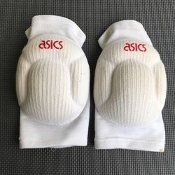 Pair of Asics Volleyball White Thick Padded Knee Pads