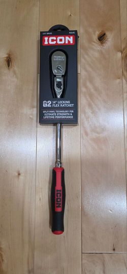 ICON G2 3/8 in. Drive, 14 in. Long Locking Flex Ratchet with Comfort Grip