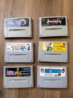 Super Famicom SNES Japanese Cartridges Lot of 6
