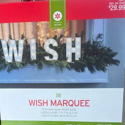 Wish Marquee Lights Brand new 