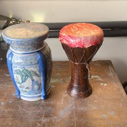Moroccan Drum And Plant Stand 