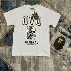 BAPE OVO General T-shirt (WHITE AND BLACK)