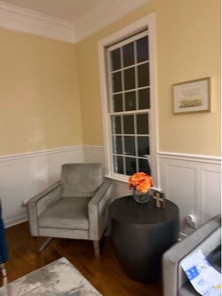 2 grey chairs