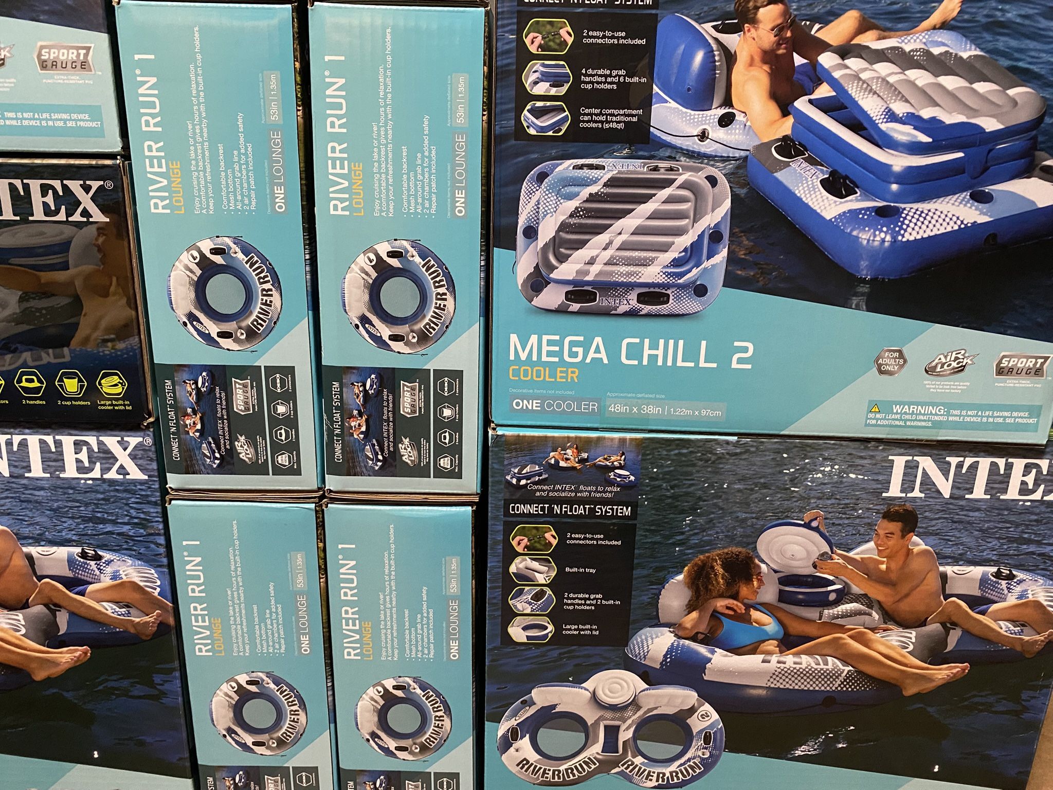 NEW IN BOX River Tubes - Single Tubes - Double Tubes - Inflatable Coolers (Prices listed in ad)