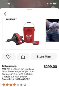 Milwaukee m12 snake drain kit