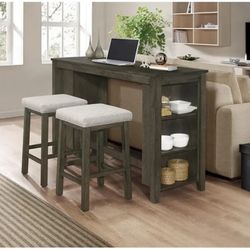 New Living Room Bar Table And 2 Stools 