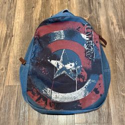 Marvel Captain America Canvas Backpack Civil War Legend Blue Red