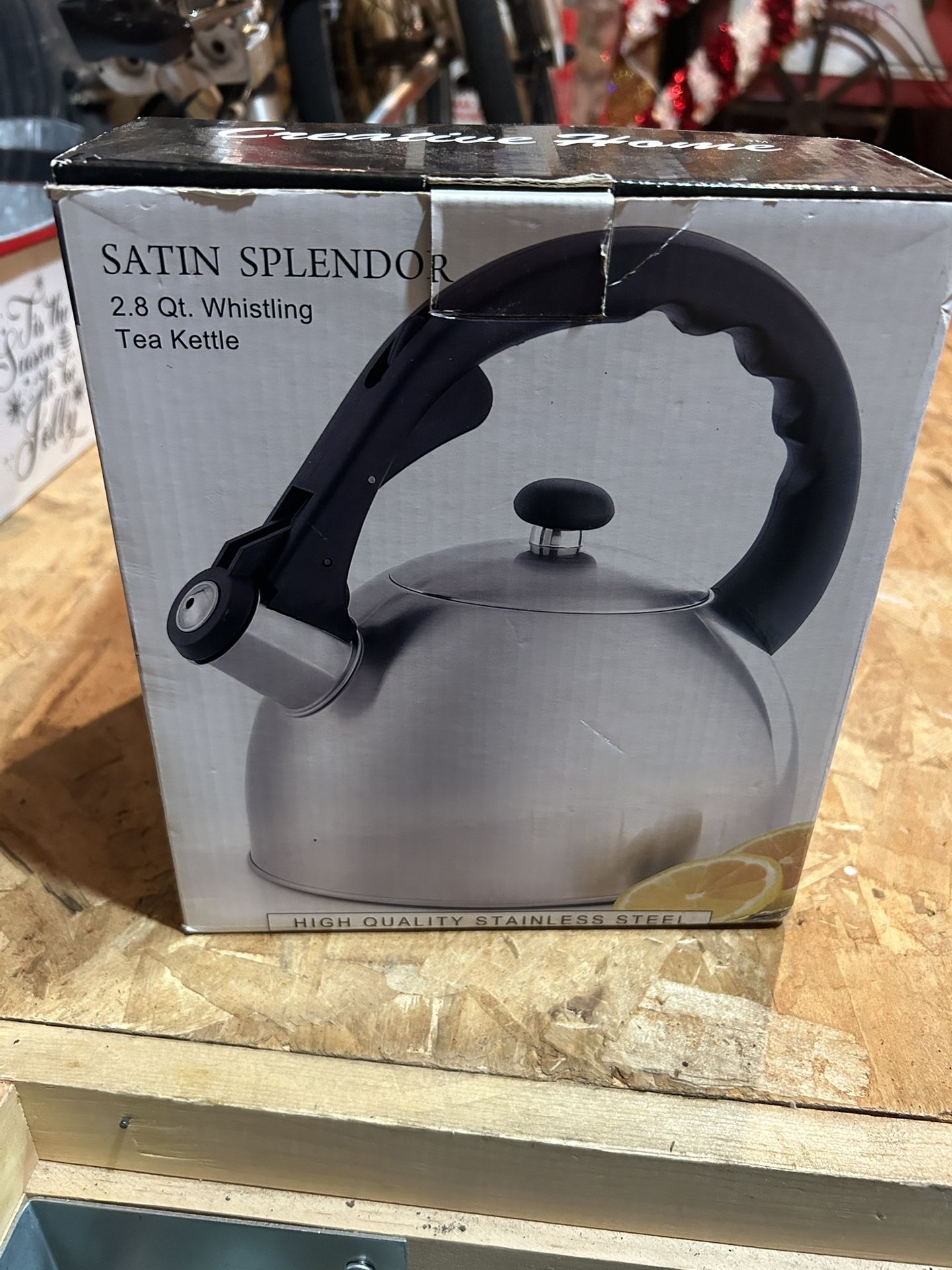 Whistling stainless steel tea kettle brand new $15