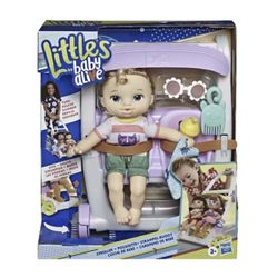 Littles by Baby Alive Push N Kick Stroller Blonde Doll Hasbro Gift 3+ year old