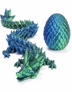 3D Printed Dragon Egg with Articulated Crystal Design