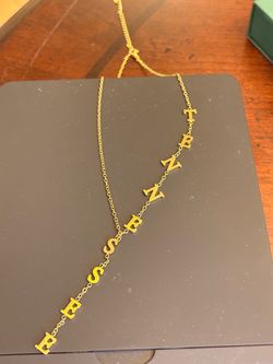 Gold Tone Tennessee Vertical Letter Lariat Y-Necklace