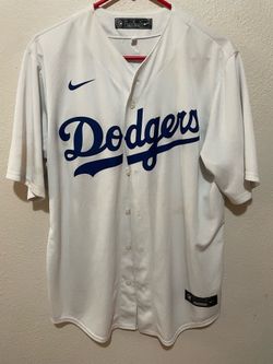 Nike LA Dodgers MLB Authentic White/Blue Jersey #7 Size Medium