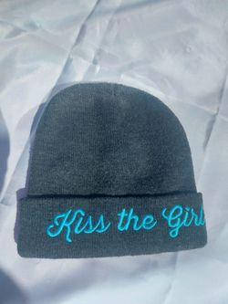 Kiss the Girl Embroidered Knit Beanie