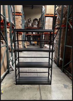 New In Box 4 Tiers Black 47.2"X17.8"X72" Metal shelves Storage