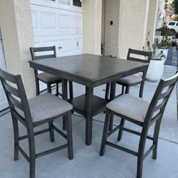 Homelegance Sharon Gray 5-Piece Counter Height Dining Set