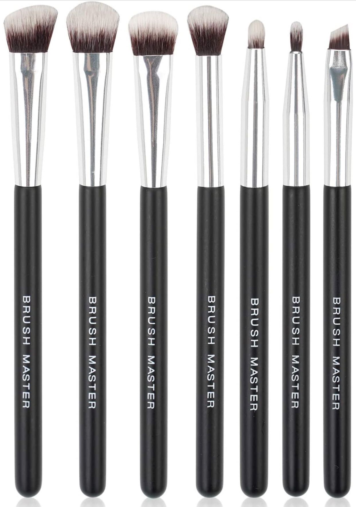 Eye Makeup Brushes Eyeshadow Brush Set, Essential 7Pcs Eyes Cosmetic Brush Kit Eyeshadow, Eyebrow, Eyeliner, Contouring, Blending Eye Brushes