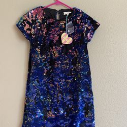 Hayden Multi Color Sequence Dress For Girls Size Medium 