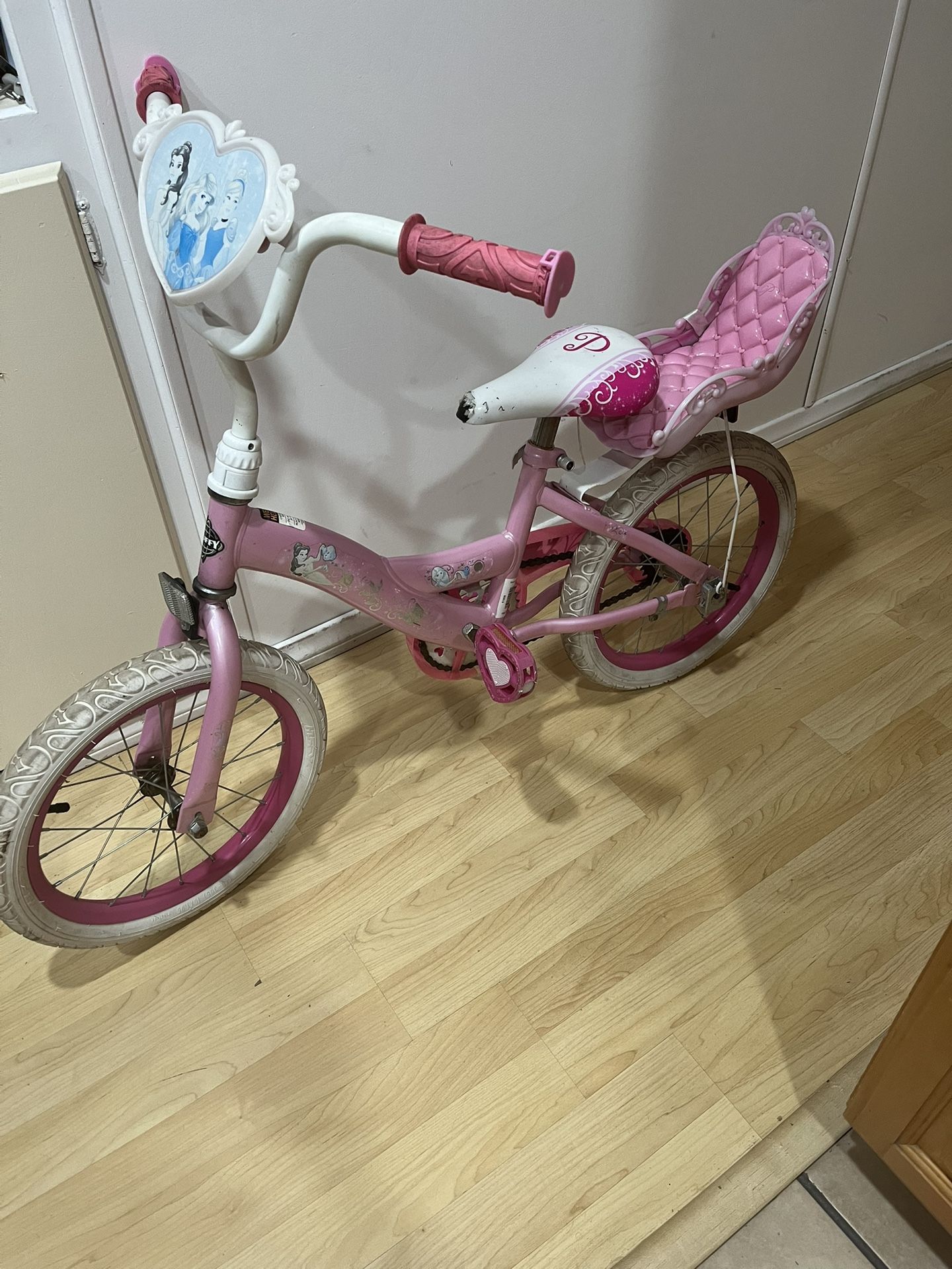 16” Disney’s Princess Bicycle W/ Doll Carriers