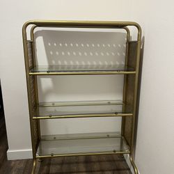 Gold Metal Glass Shelving ✨