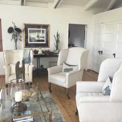 Restoration hardware Wing Back chairs Great Condition 