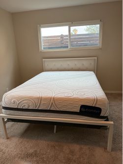 Queen Bed Frame + Serta iComfort Mattress