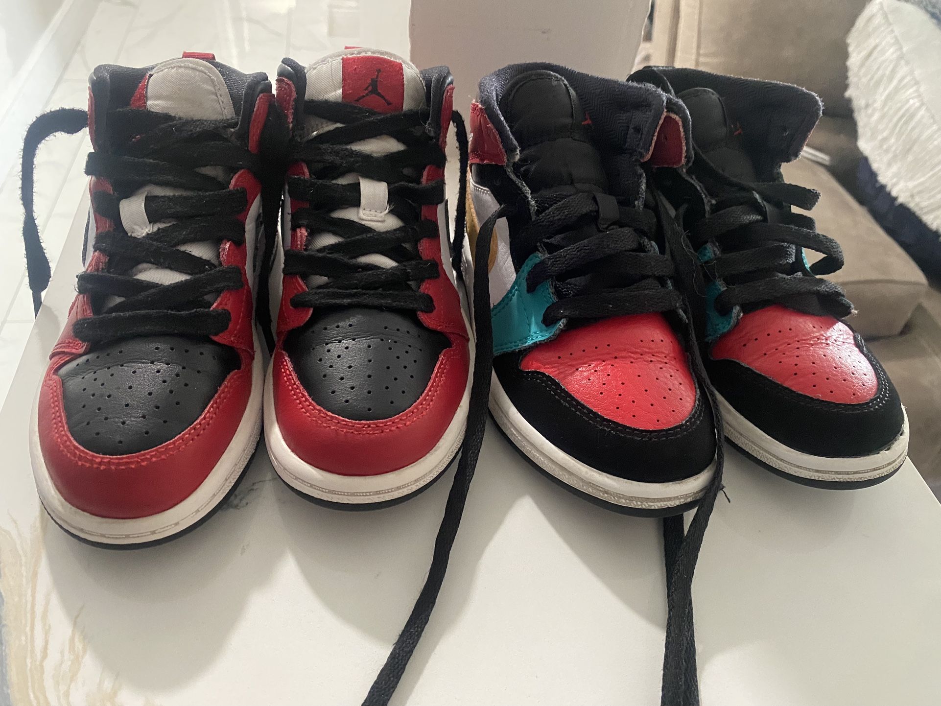 Air Jordan Multi Color Jordan Mid Chicago Black Toe