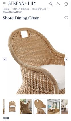 Serena & Lily Shore dining chairs set of 5