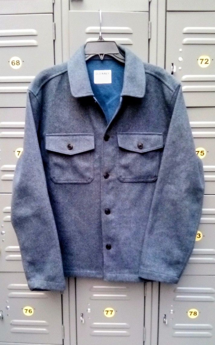 Men's Old Navy Cobalt Blue Pea Coat Size Large 