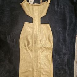 Golden Goddess Cutout Dress