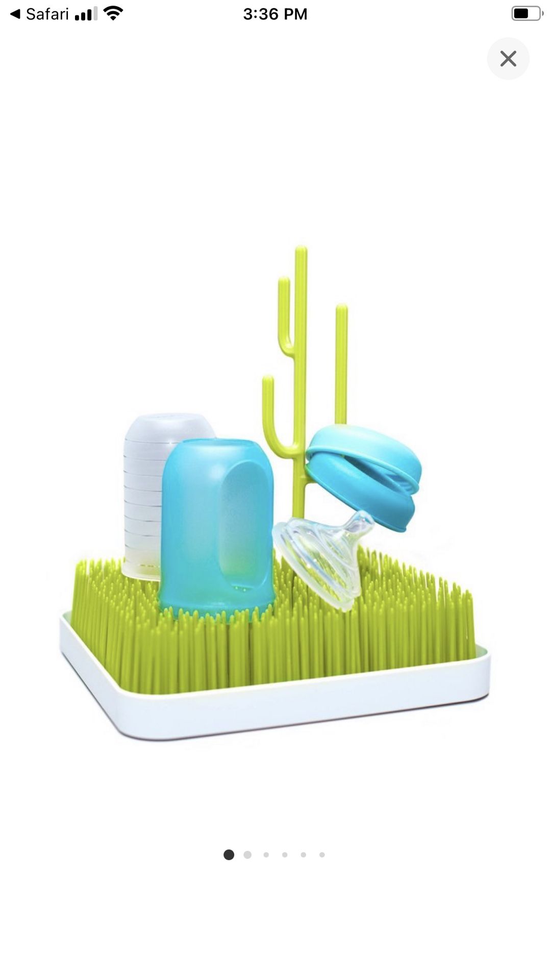 Boon Grass Countertop Baby Bottle Drying Rack, Green