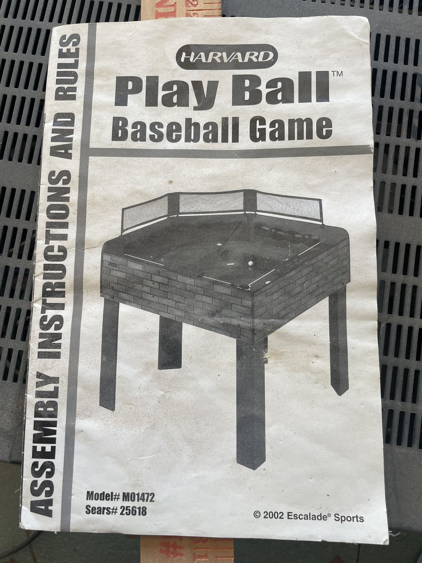 Harvard Playball Baseball Game 