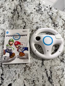 Mario Kart Wii (Nintendo, 2008) with wheel