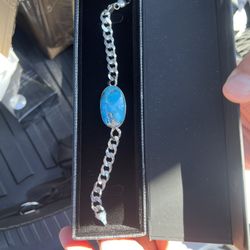 Real Silver 240gm Bracelet Real Firoza 