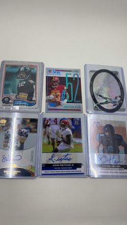 Signed/memorabilia football cards lot