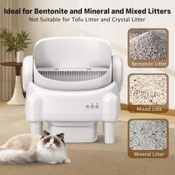 Self-Cleaning Litter Box: A safe, spacious, and convenient solution for multi-cat households. Key Features: Spacious Entrance – A 16.5" x 16.5" entran
