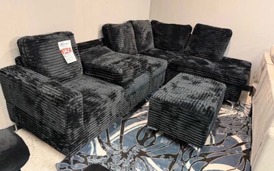 NEW SECTIONAL SOFA AND OTTOMAN WITH FREE DELIVERY PAY UPON ARRIVAL