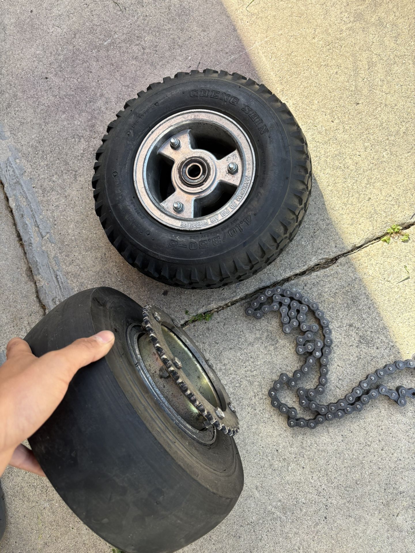 Mini Bike Wheel Set Up