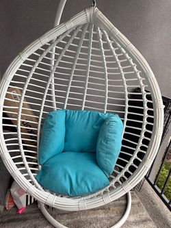 White swing chair