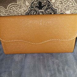 Tan Saffiano Leather Wallet