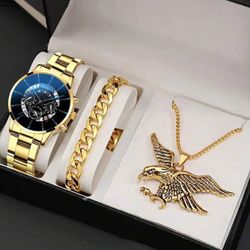 Watch & Chain & Bracelet Set