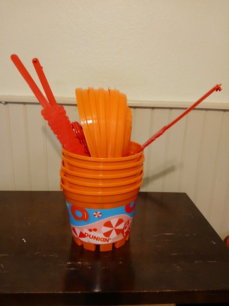 Orange Summer Dunkin Buckets