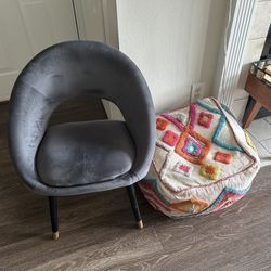 Comfy Chair And Pouf Ottoman Bean Bag