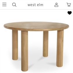Free Delivery NEW IN-BOX West Elm Dining Table in Solid Oak FSC® Certified Wood Scratch+Stain Resistant (Retail $1,850)