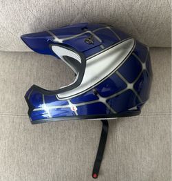 AMZ Blue/Silver  HY601 Size Youth L 53-54 Motorcross Helmet