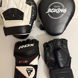Boxing Mitts and gloves