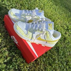 Yellow Nike Low Dunks