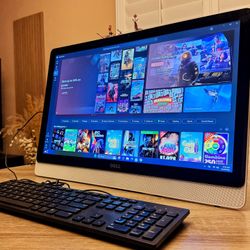 24” DELL TOUCHSCREEN ALL IN ONE DESKTOP PC WIN 11 PRO, AMD A8, 16GB RAM, 256GB SSD, R5 GRAPHICS, MS OFFICE PRO