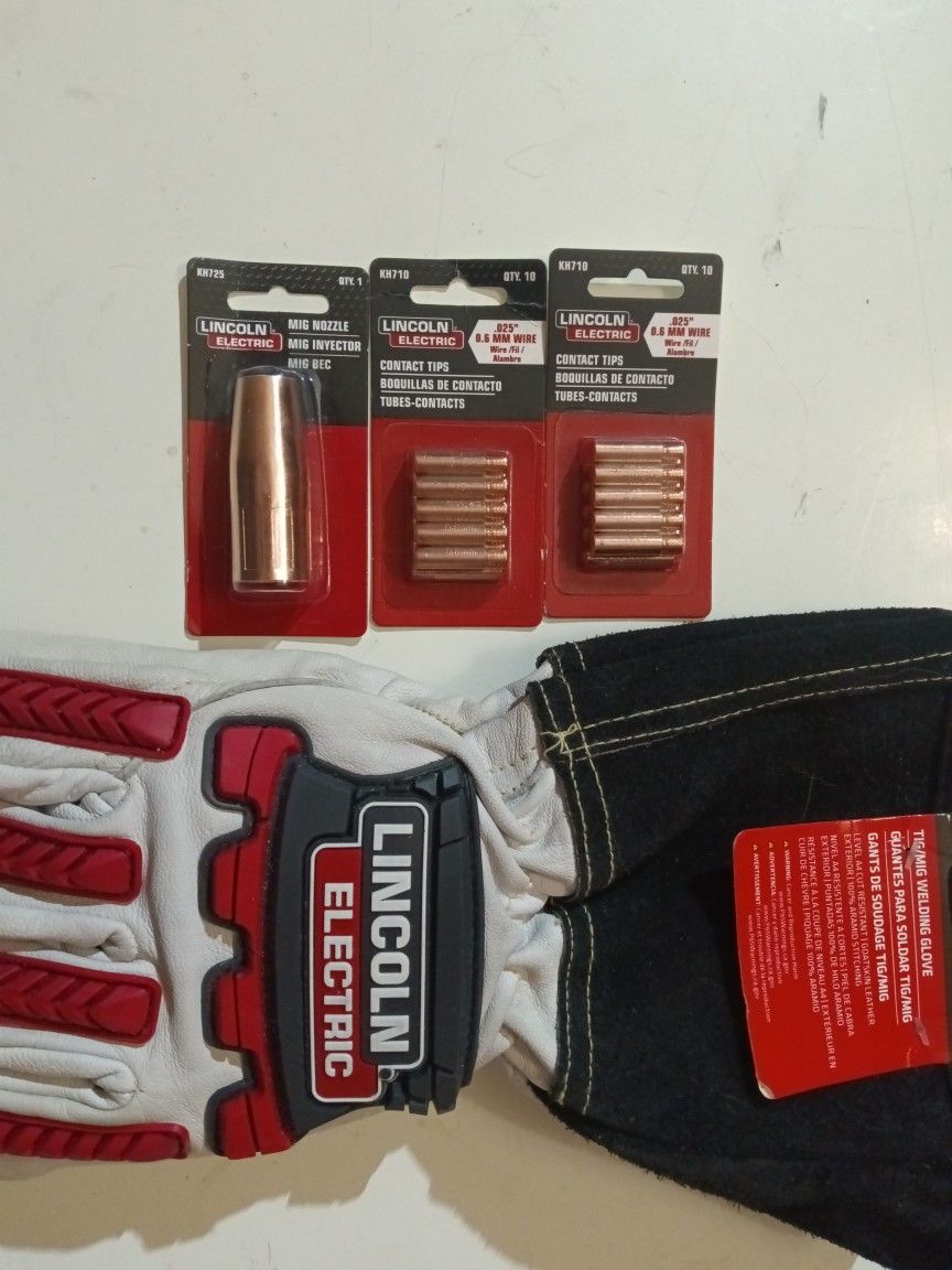 Lincoln Electric Welding Tips + Gloves